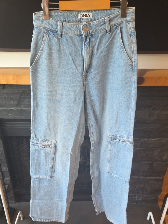 Only Denim - "ONLY" Light Blue Cargo Jeans
